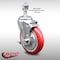 Service Caster 5 Inch SS Red Polyurethane Swivel 12mm Threaded Stem Caster with Brake SCC SCC-SSTS20S514-PPUB-RED-TLB-M1215 - alternate 2